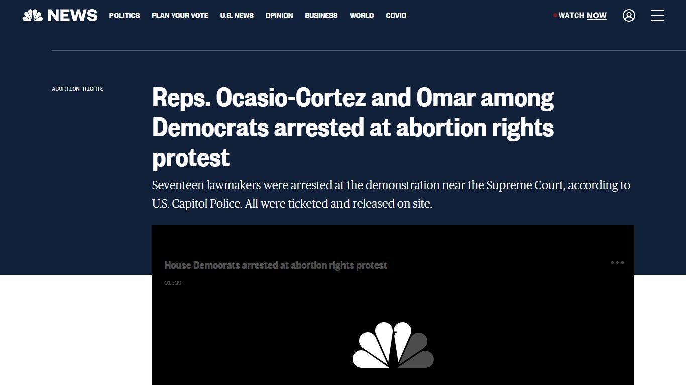 Reps. Ocasio-Cortez and Omar among Democrats arrested at abortion ...
